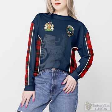 Hogg Tartan Sweater with Family Crest and Lion Rampant Vibes Sport Style