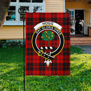 Hogg Tartan Garden Flag with Family Crest
