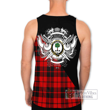Hogg Tartan Men's Tank Top with Family Crest and Military Logo Style - Tartanvibesclothing Shop
