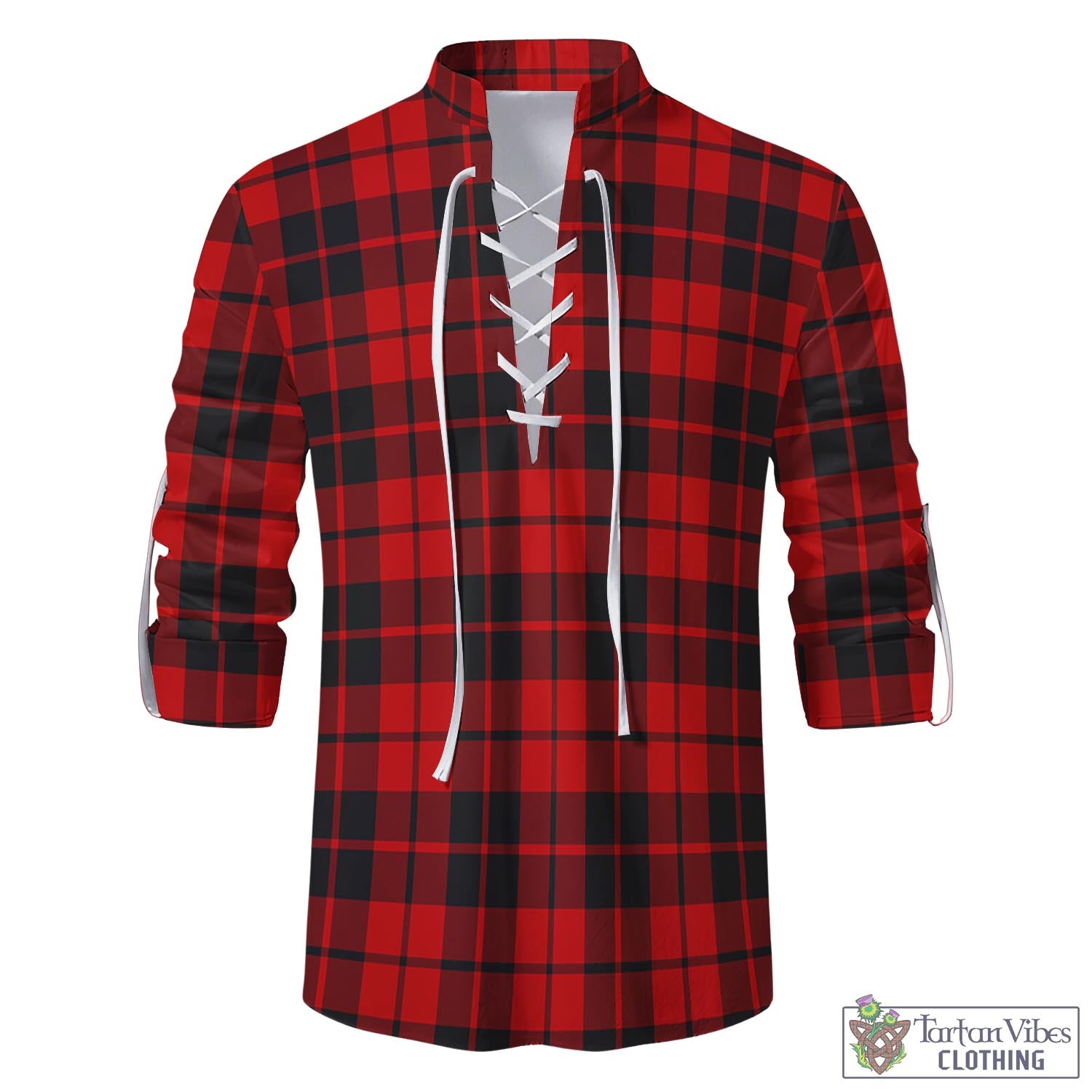 Tartan Vibes Clothing Hogg Tartan Men's Scottish Traditional Jacobite Ghillie Kilt Shirt