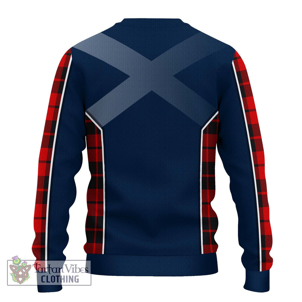 Hogg Tartan Knitted Sweater with Family Crest and Lion Rampant Vibes Sport Style - Tartan Vibes Clothing