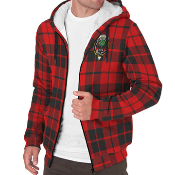 Hogg Tartan Sherpa Hoodie with Family Crest
