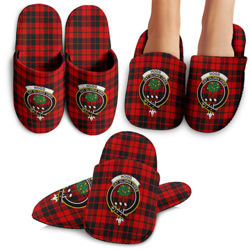 Hogg Tartan Home Slippers with Family Crest