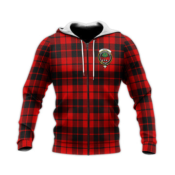 Hogg Tartan Knitted Hoodie with Family Crest