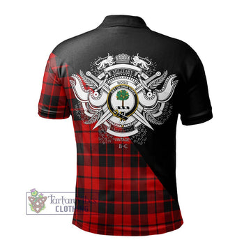 Hogg Tartan Polo Shirt with Family Crest and Military Logo Style - Tartanvibesclothing Shop