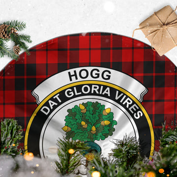 Hogg Tartan Christmas Tree Skirt with Family Crest