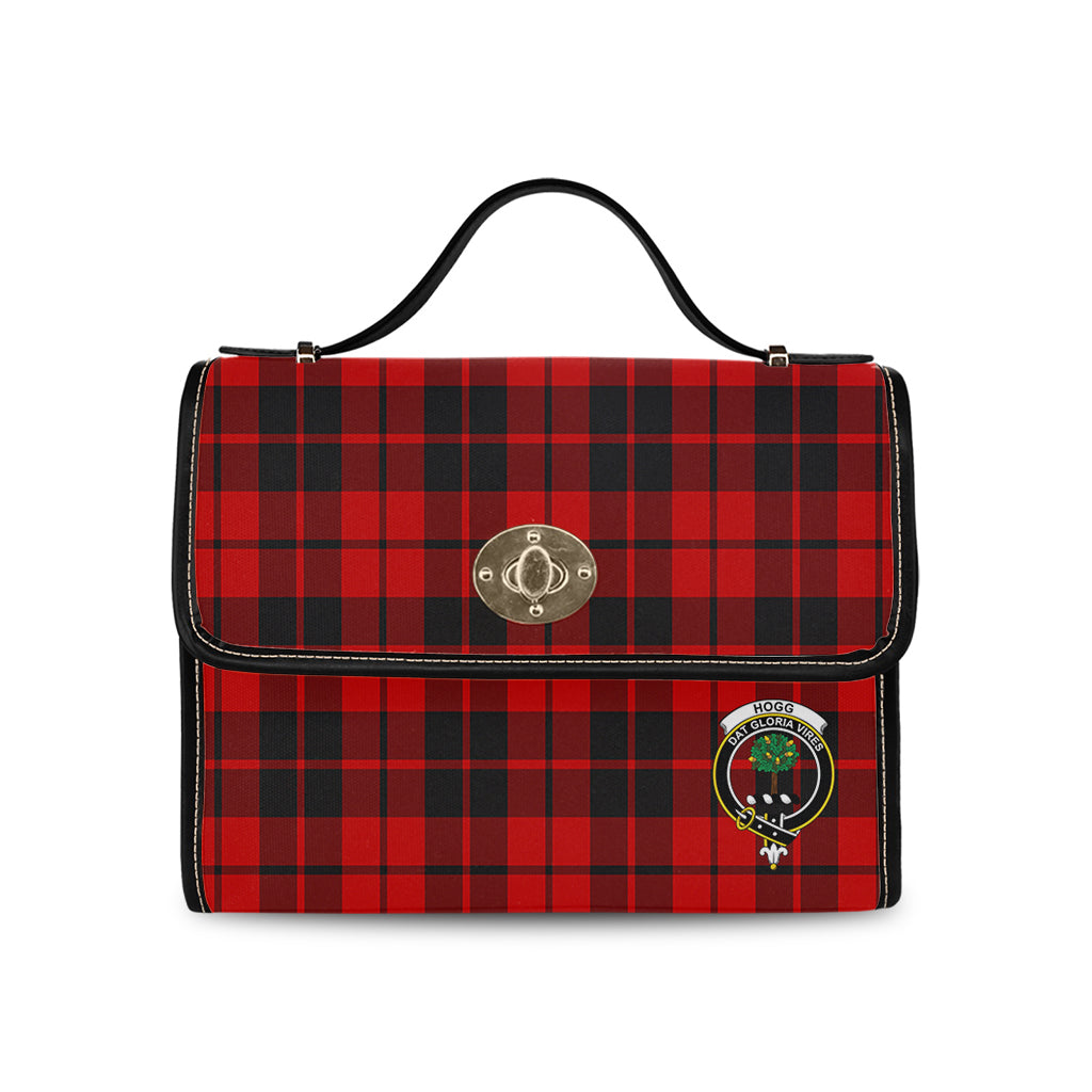 Hogg Tartan Waterproof Canvas Bag with Family Crest - Tartan Vibes Clothing