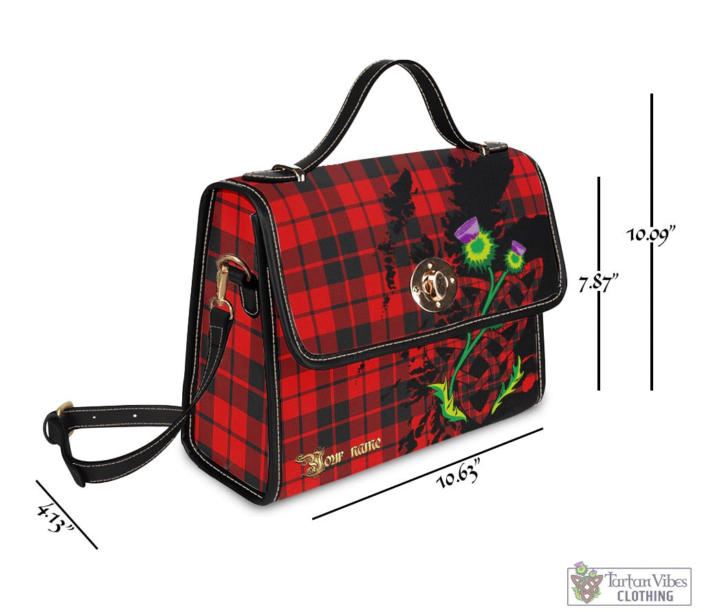 Hogg Tartan Waterproof Canvas Bag with Scotland Map and Thistle Celtic Accents - Tartan Vibes Clothing