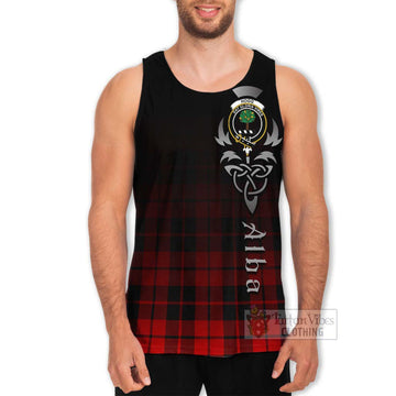 Tartan Vibes Clothing Hogg (Hog) Tartan Men's Tank Top Featuring Alba Gu Brath Family Crest Celtic Inspired
