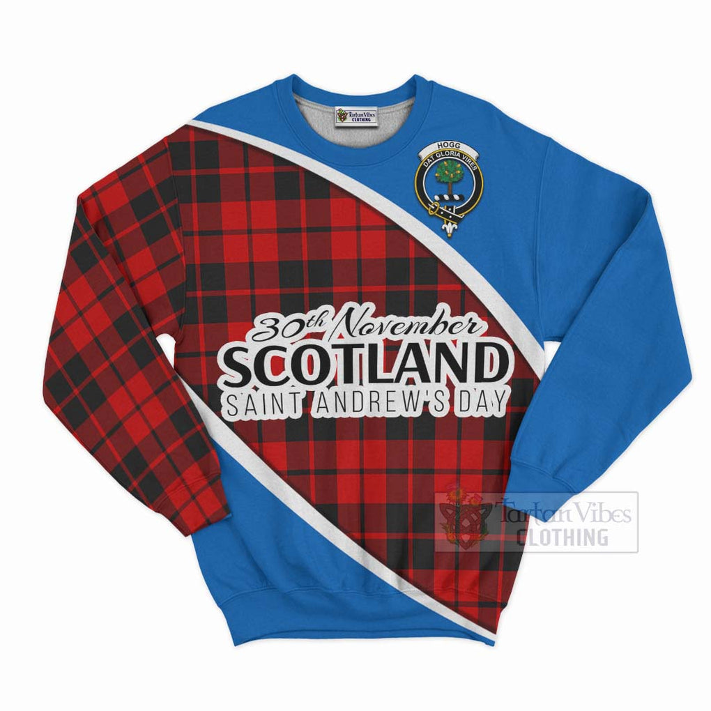 Tartan Vibes Clothing Hogg (Hog) Family Crest Tartan Sweatshirt Celebrate Saint Andrew's Day in Style