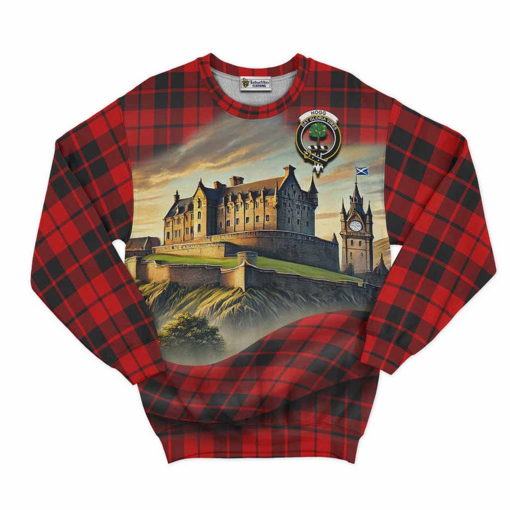 Tartan Vibes Clothing Hogg (Hog) Tartan Family Crest Sweatshirt with Scottish Ancient Castle Style
