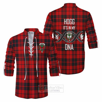 Tartan Vibes Clothing Hogg (Hog) Tartan Ghillie Kilt Shirt with Family Crest DNA In Me Style