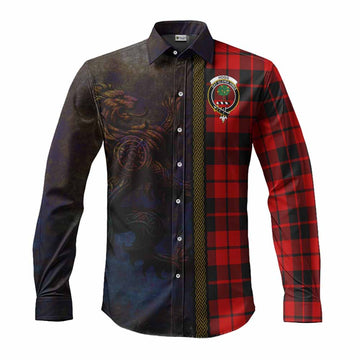 Hogg (Hog) Tartan Family Crest Long Sleeve Button Shirt Alba Gu Brath Be Brave Lion Ancient Style
