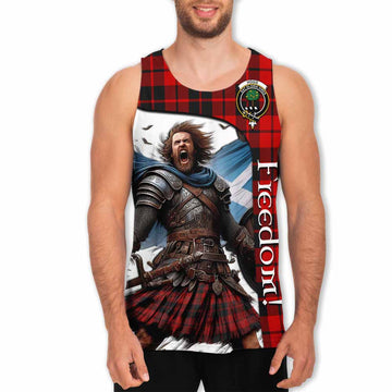 Tartan Vibes Clothing Hogg (Hog) Crest Tartan Men's Tank Top Inspired by the Freedom of Scottish Warrior