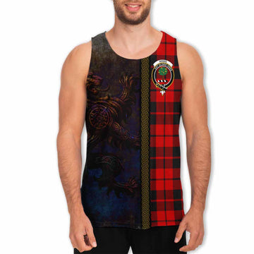 Tartan Vibes Clothing Hogg (Hog) Tartan Family Crest Men's Tank Top Alba Gu Brath Be Brave Lion Ancient Style