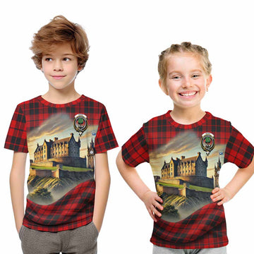 Tartan Vibes Clothing Hogg (Hog) Tartan Family Crest Kid T-Shirt with Scottish Ancient Castle Style
