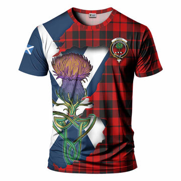 Tartan Vibes Clothing Hogg (Hog) Tartan Family Crest T-Shirt Scottish Thistle Celtic Inspired