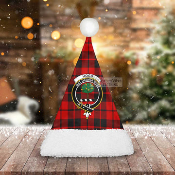 Hogg (Hog) Tartan Christmas Santa Hats with Family Crest