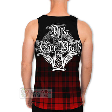 Tartan Vibes Clothing Hogg (Hog) Tartan Men's Tank Top Featuring Alba Gu Brath Family Crest Celtic Inspired