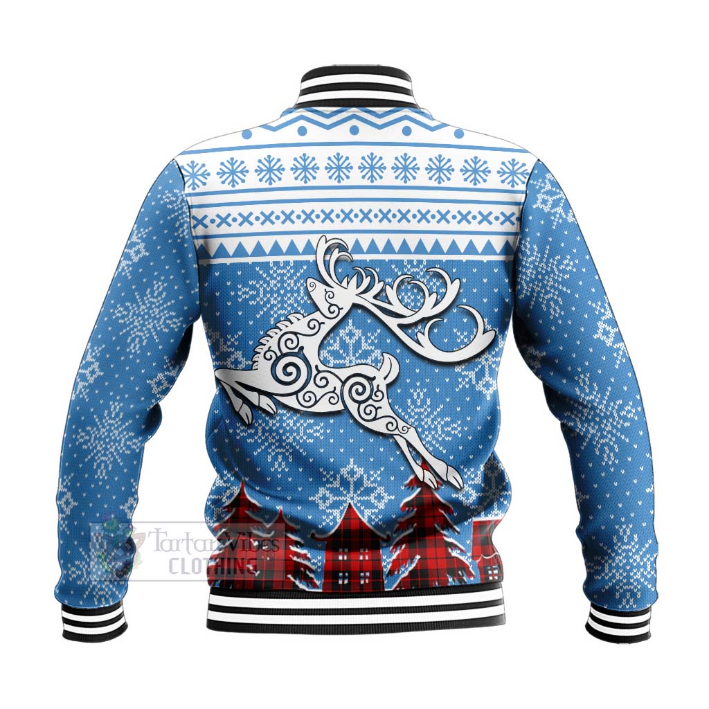 Tartan Vibes Clothing Hogg (Hog) Clan Christmas Baseball Jacket Celtic Reindeer Style