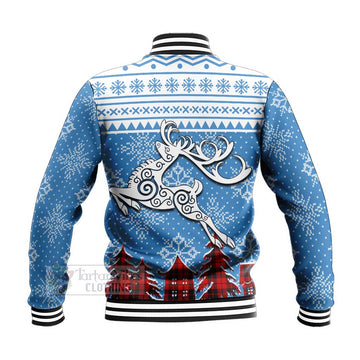 Hogg (Hog) Clan Christmas Baseball Jacket Celtic Reindeer Style