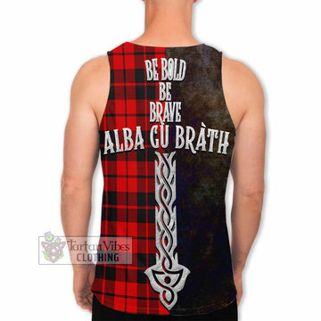 Tartan Vibes Clothing Hogg (Hog) Tartan Family Crest Men's Tank Top Alba Gu Brath Be Brave Lion Ancient Style