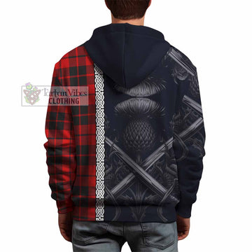 Tartan Vibes Clothing Hogg (Hog) Tartan Hoodie with Family Crest Cross Sword Thistle Celtic Vibes