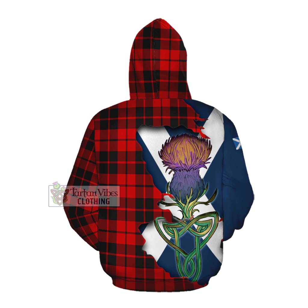 Tartan Vibes Clothing Hogg (Hog) Tartan Family Crest Cotton Hoodie Scottish Thistle Celtic Inspired