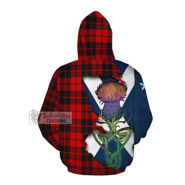 Tartan Vibes Clothing Hogg (Hog) Tartan Family Crest Cotton Hoodie Scottish Thistle Celtic Inspired