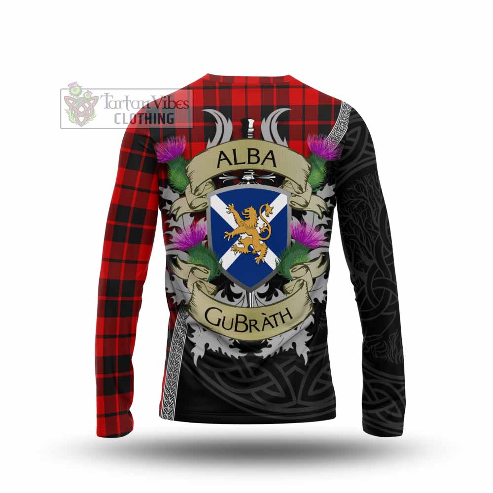 Tartan Vibes Clothing Hogg (Hog) Tartan Family Crest Long Sleeve T-Shirt Lion Rampant Royal Thistle Shield Celtic Inspired