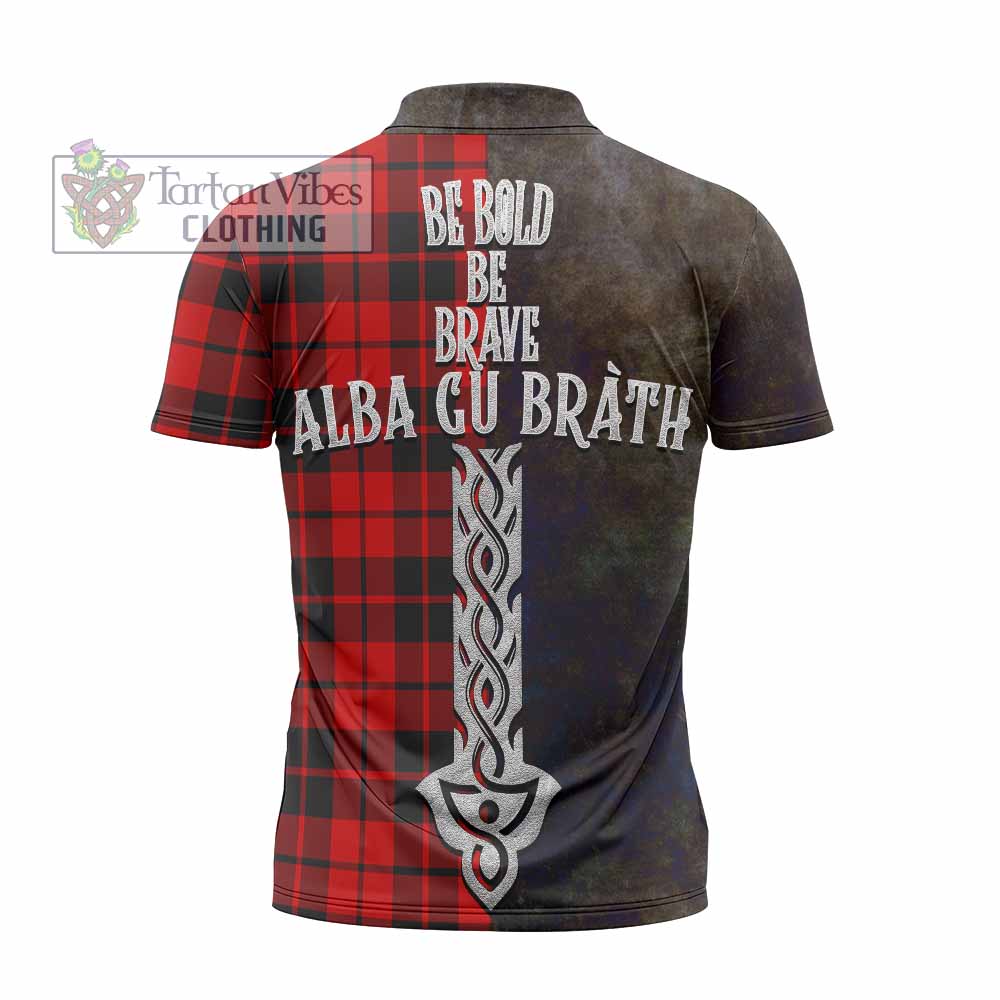 Tartan Vibes Clothing Hogg (Hog) Tartan Family Crest Zipper Polo Shirt Alba Gu Brath Be Brave Lion Ancient Style