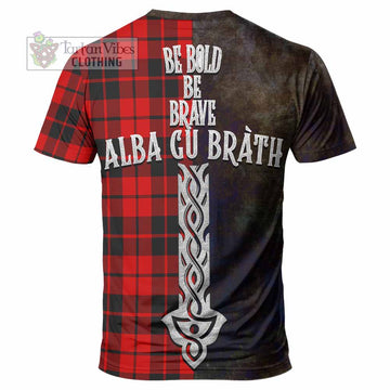 Tartan Vibes Clothing Hogg (Hog) Tartan Family Crest T-Shirt Alba Gu Brath Be Brave Lion Ancient Style