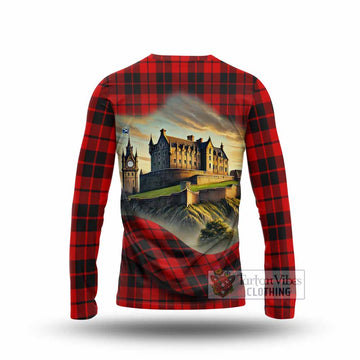 Tartan Vibes Clothing Hogg (Hog) Tartan Family Crest Long Sleeve T-Shirt with Scottish Ancient Castle Style