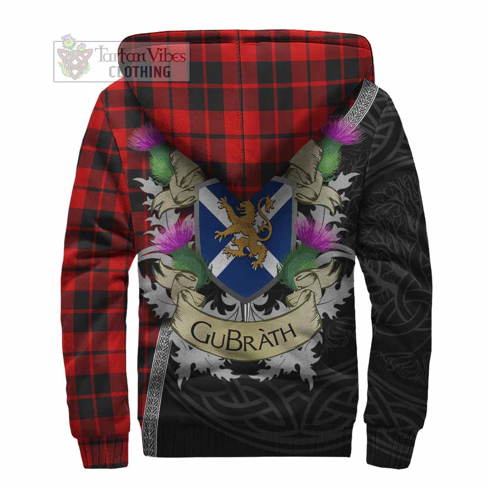 Tartan Vibes Clothing Hogg (Hog) Tartan Family Crest Sherpa Hoodie Lion Rampant Royal Thistle Shield Celtic Inspired