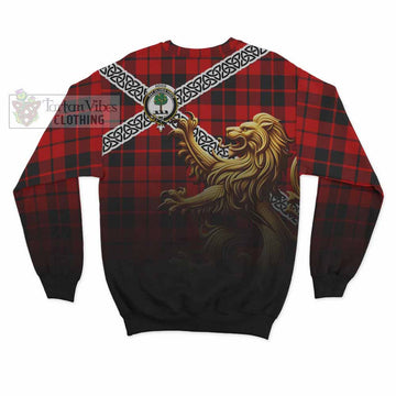 Tartan Vibes Clothing Hogg (Hog) Crest Tartan Sweatshirt with Golden Lion Emblem Celtic Style