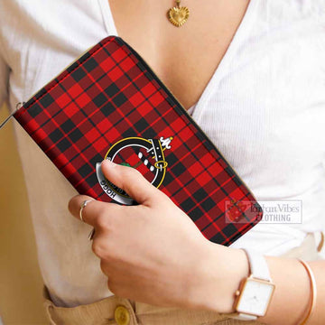 Tartan Vibes Clothing Hogg (Hog) Tartan Women's Leather Wallet with Family Crest