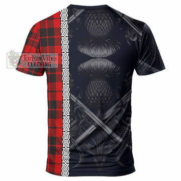 Tartan Vibes Clothing Hogg (Hog) Tartan T-Shirt with Family Crest Cross Sword Thistle Celtic Vibes
