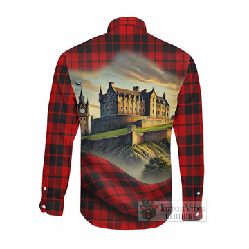 Hogg (Hog) Tartan Family Crest Long Sleeve Button Shirt with Scottish Ancient Castle Style