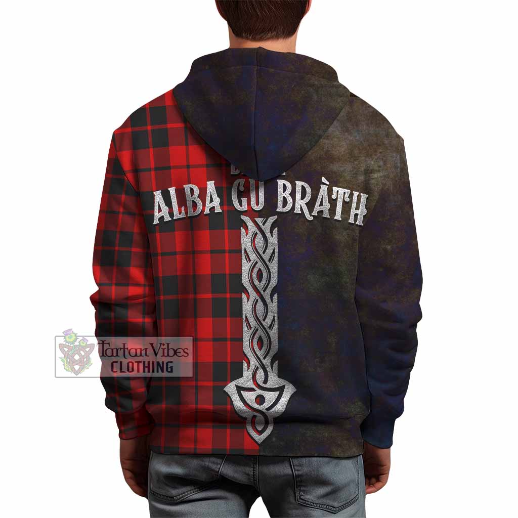 Tartan Vibes Clothing Hogg (Hog) Tartan Family Crest Hoodie Alba Gu Brath Be Brave Lion Ancient Style