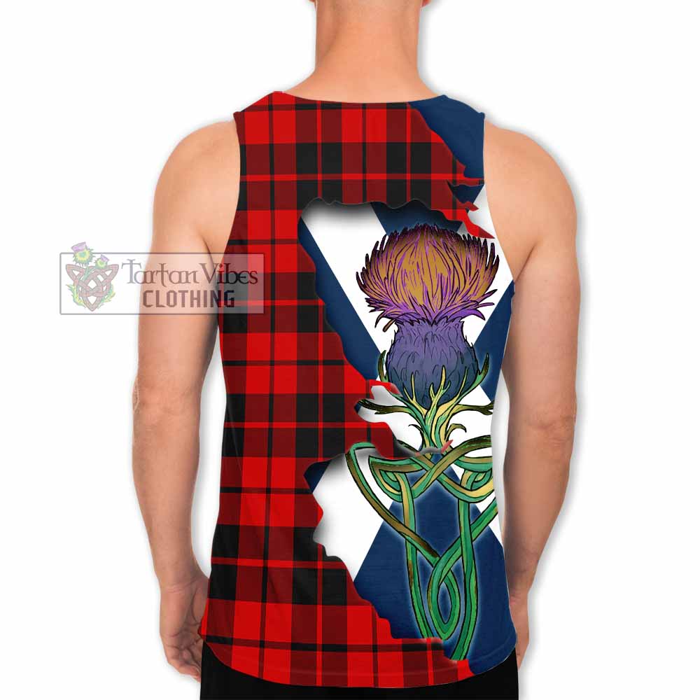 Tartan Vibes Clothing Hogg (Hog) Tartan Family Crest Men's Tank Top Scottish Thistle Celtic Inspired