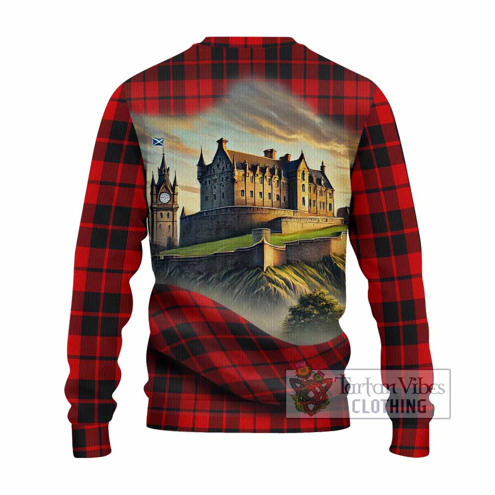 Tartan Vibes Clothing Hogg (Hog) Tartan Family Crest Knitted Sweater with Scottish Ancient Castle Style