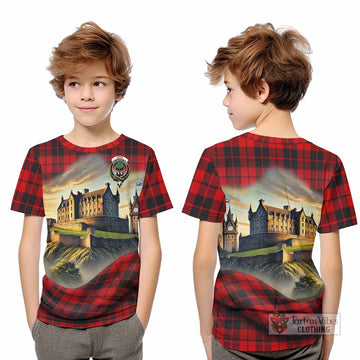 Tartan Vibes Clothing Hogg (Hog) Tartan Family Crest Kid T-Shirt with Scottish Ancient Castle Style