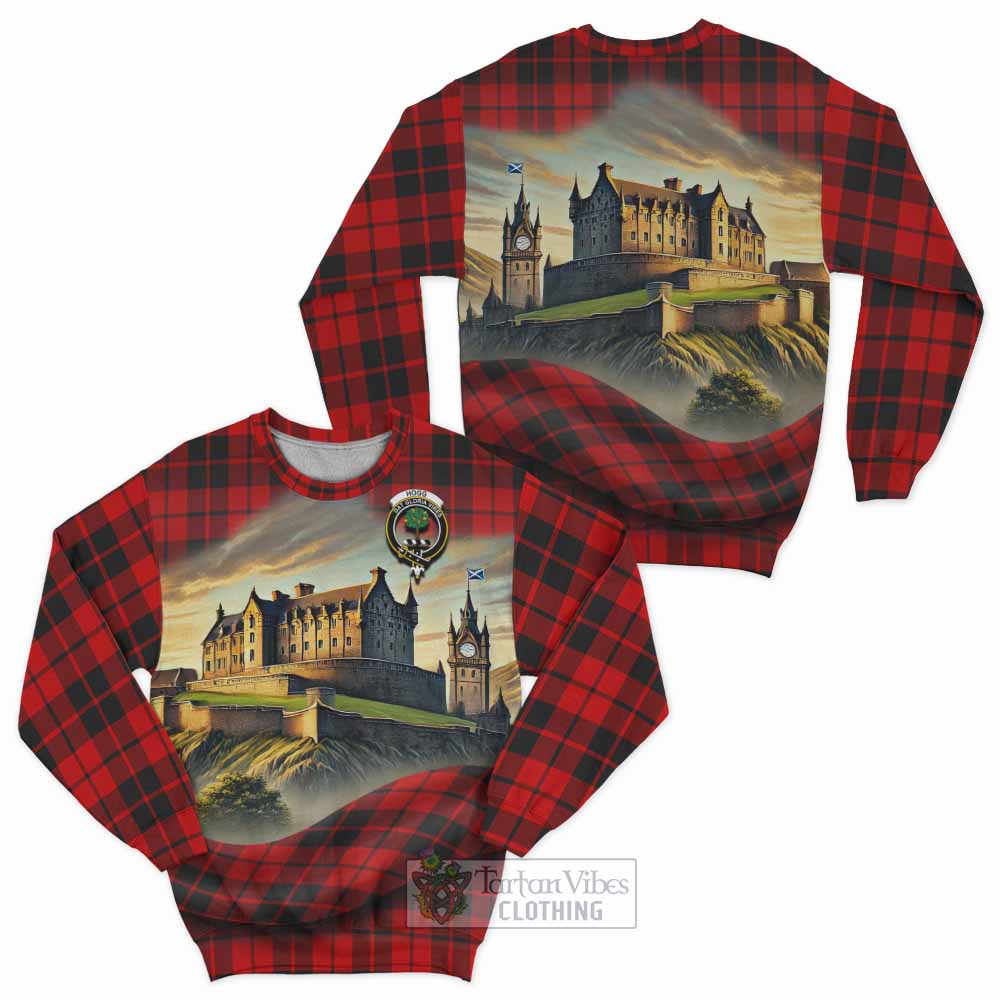 Tartan Vibes Clothing Hogg (Hog) Tartan Family Crest Sweatshirt with Scottish Ancient Castle Style