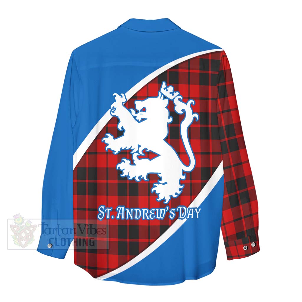 Tartan Vibes Clothing Hogg (Hog) Family Crest Tartan Women's Casual Shirt Celebrate Saint Andrew's Day in Style
