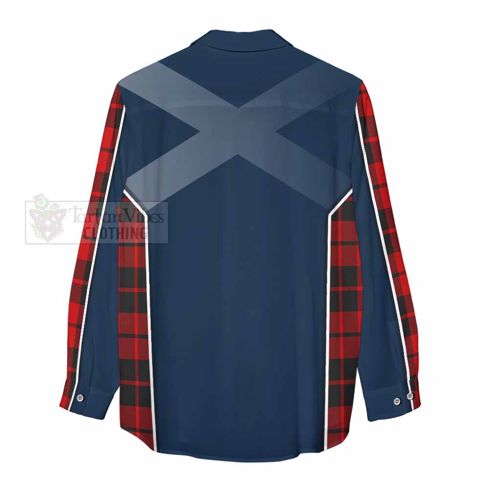 Tartan Vibes Clothing Hogg (Hog) Tartan Women's Casual Shirt with Family Crest and Lion Rampant Vibes Sport Style