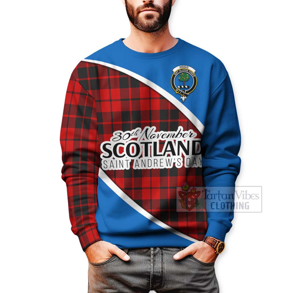 Tartan Vibes Clothing Hogg (Hog) Family Crest Tartan Sweatshirt Celebrate Saint Andrew's Day in Style