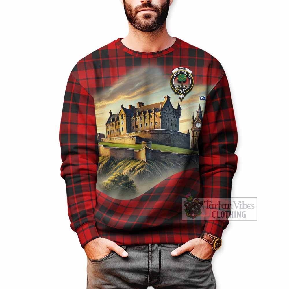 Tartan Vibes Clothing Hogg (Hog) Tartan Family Crest Sweatshirt with Scottish Ancient Castle Style