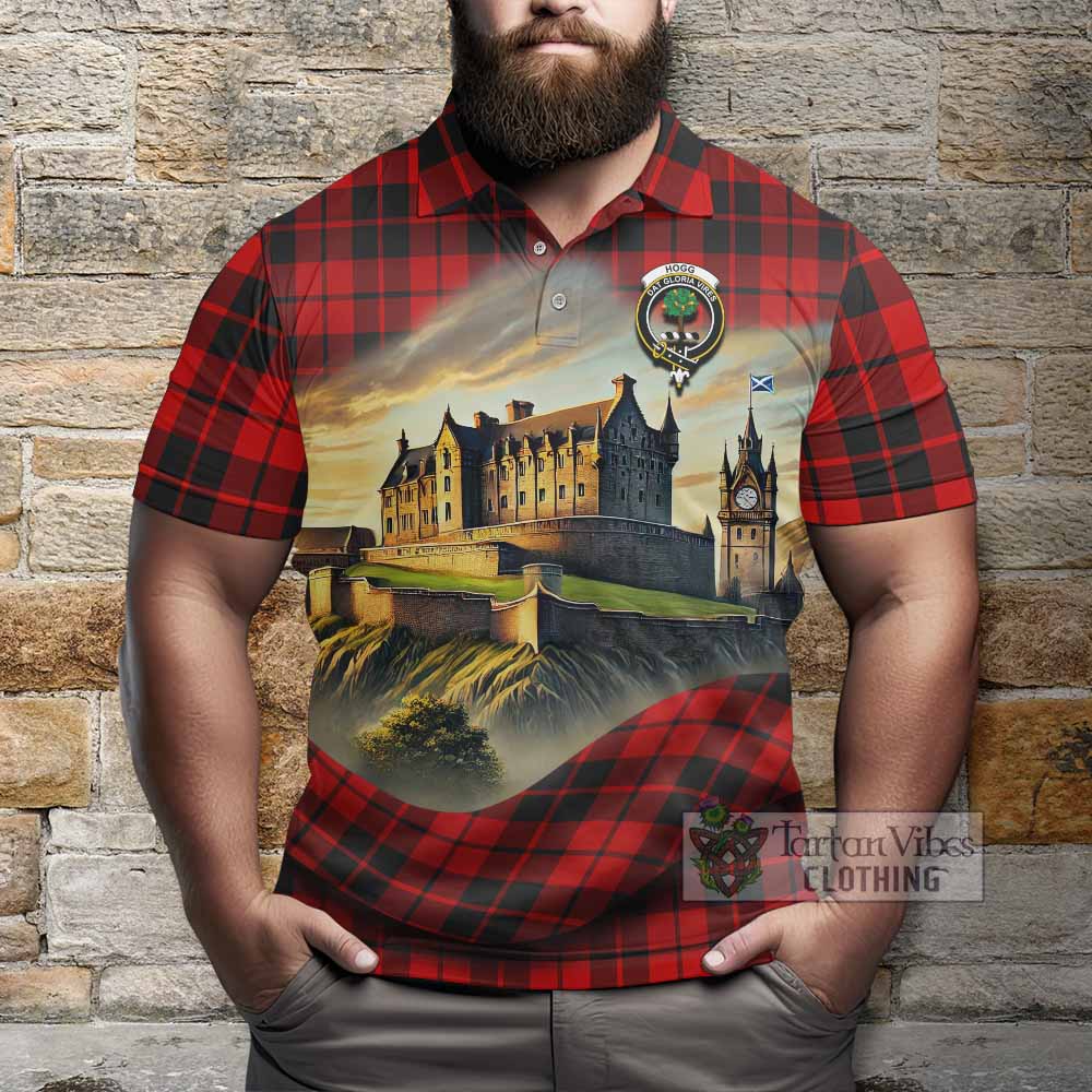 Tartan Vibes Clothing Hogg (Hog) Tartan Family Crest Polo Shirt with Scottish Ancient Castle Stype