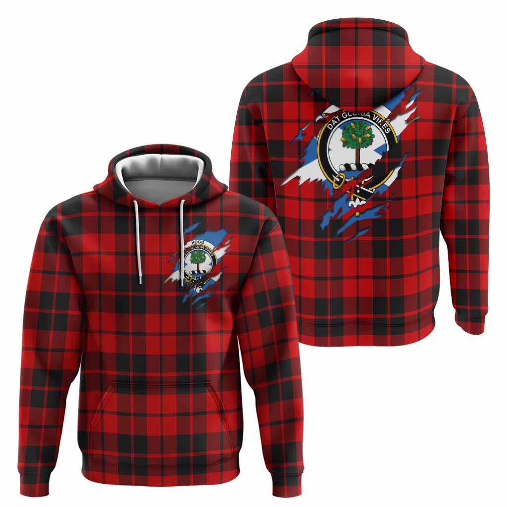 Hogg (Hog) Clan Crest In Me Tartan Hoodie Scotland Flag Style