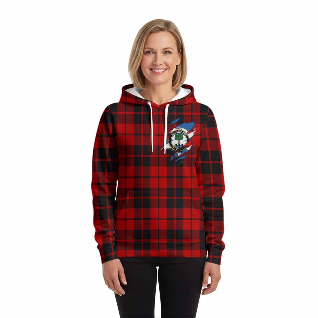 Hogg (Hog) Clan Crest In Me Tartan Hoodie Scotland Flag Style